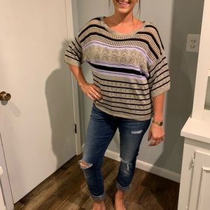 Knit top! One size. Little war! Crochet!